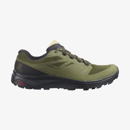 Buty Trekkingowe Męskie Salomon OUTLINE WIDE GORE-TEX Oliwkowe - PL 0-HRMP